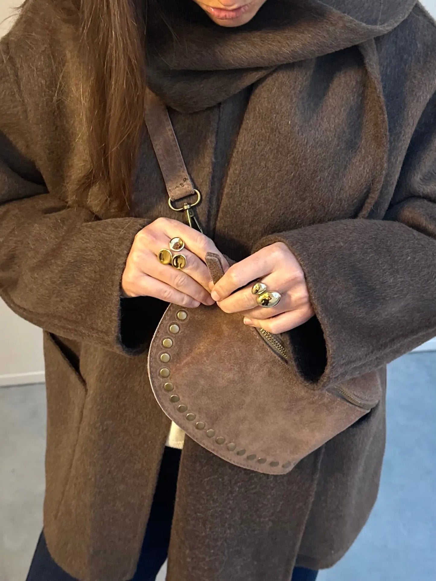 CLEO SUEDE BAG - BEIGE J'AIME