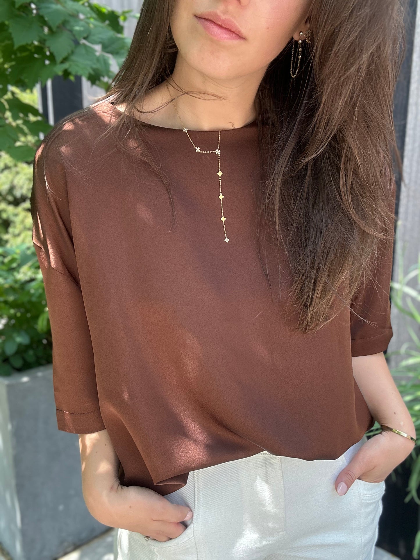 SATIN TEE