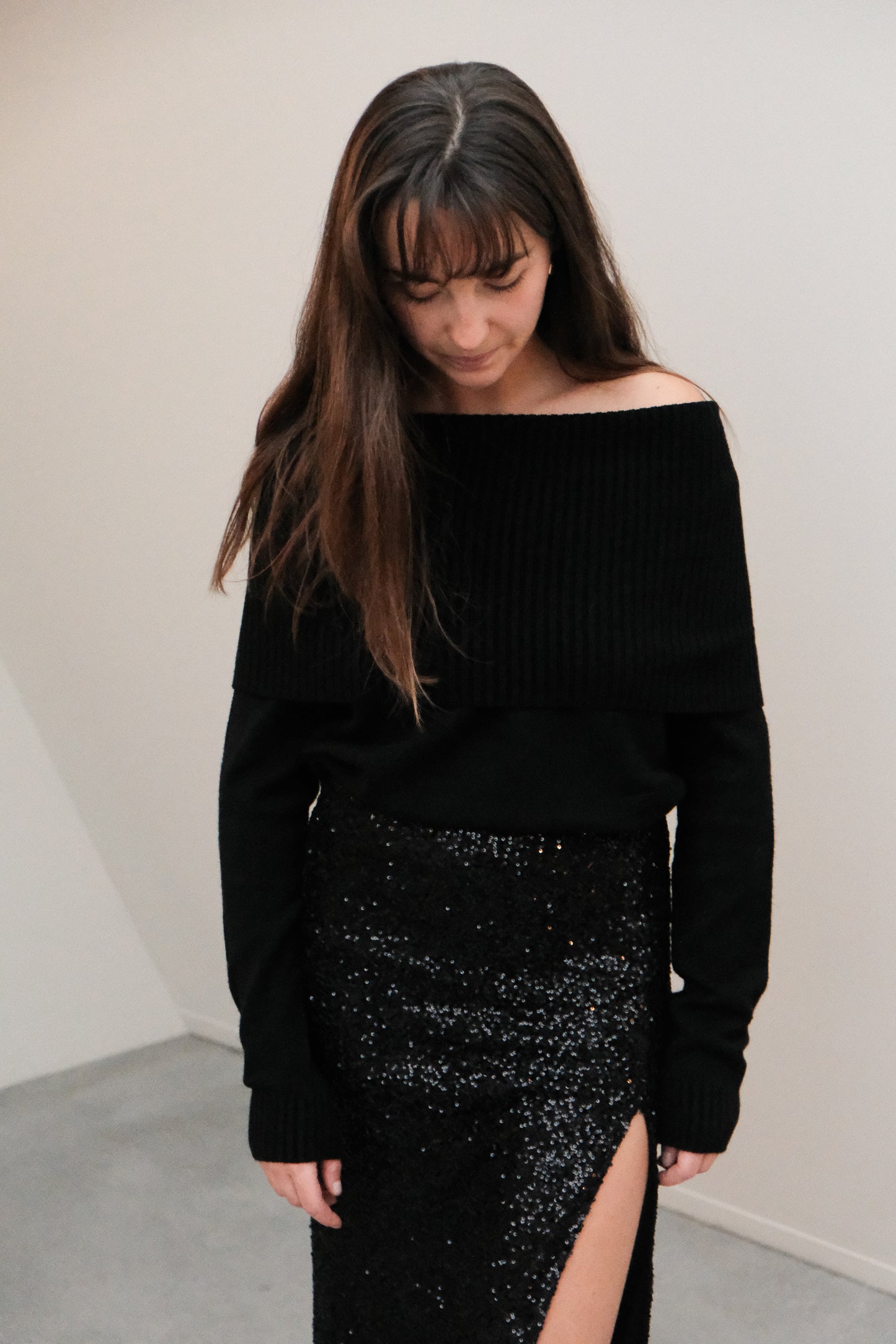 GLITTER SKIRT SPLIT